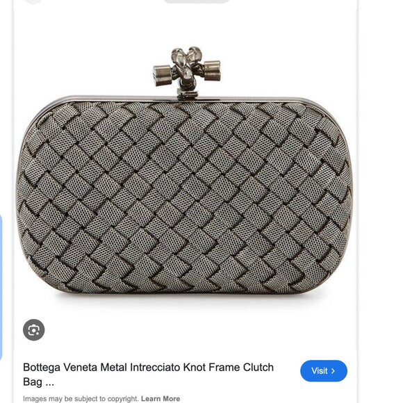 Bottega Veneta Intrecciato Metal Knot Clutch (ISO) - Picture 1 of 2